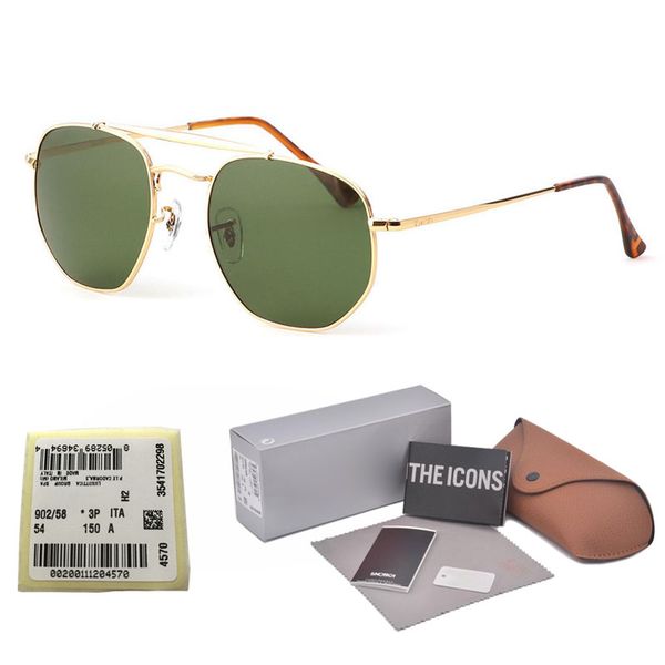 

высокое качество hexagon real стеклянные линзы солнцезащитных очков мужчины вождения металла зеркало солнцезащитные очки женщин мужской женс, White;black