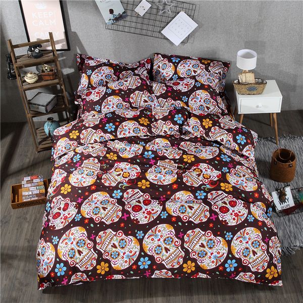 Skull Comforter Bedding Sets Luxury Duvet Cover Set Winter Bed