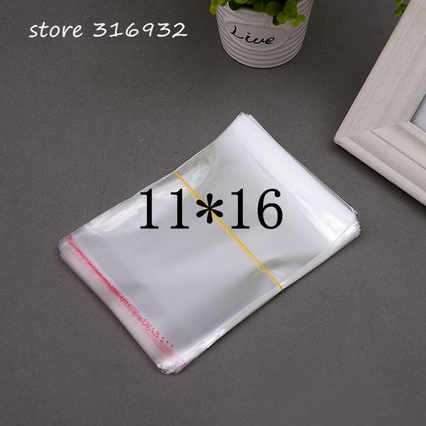 

clear resealable cellophane/bopp/poly pvc bags 11*16cm clear self adhesive seal plastic bags 11*16 cm