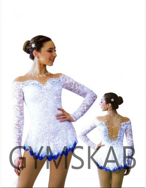 

figure skating dress women's girl's customized ice skating dress long-sleeved gymnastics costume 85024, Black;red