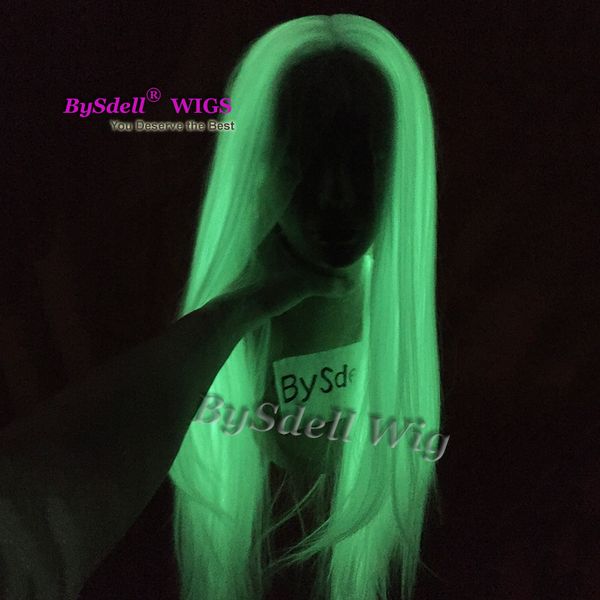 Night Light Hair Wig Bright At Dark Hair Wig Noctilucent Hair Lace