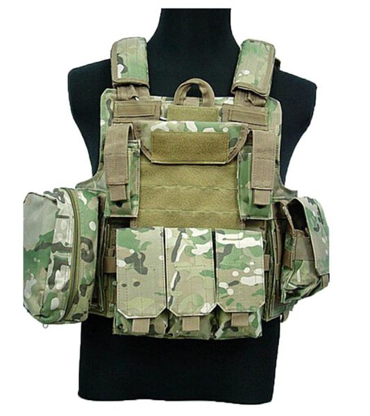 

army ciras vest paintball combat duty tactical vest magazine pouch armor plate carrier molle vests hunting clothes gear, Camo;black