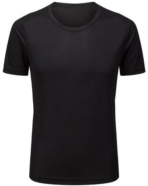 

2019 men's tight clothes running short-sleeved quick-drying t-shirt 5121, Black;blue