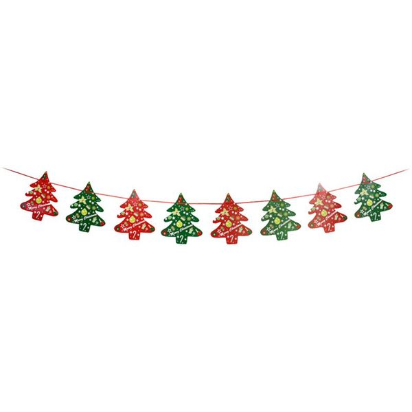 

christmas decorations christmas tree wall window tree flag banner banner 8 pieces single size: 16 * 23cm long: 3m