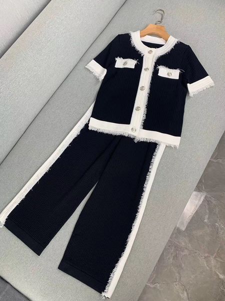 

new 2020 summer outfit suits two pieces designer brand insta fashion chan luxury designer casual for women black, White