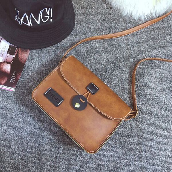 

leather handbags women shoulder bag retro wild small square bag shoulder messenger bags sac femme 2019 nouveau#25