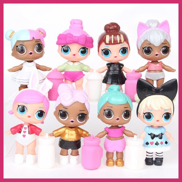 

LOL Кукла с кормлением бутылки американского ПВХ Kawaii Дети игрушки Аниме часы Реали