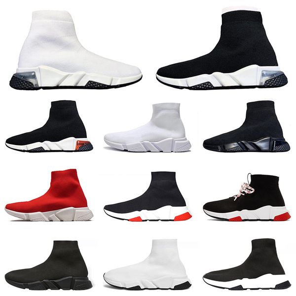 

дешевые luxury speed ​​trainer повседневный запуск flat носок обувь graffiti прозрачный черный тройной мужчины женщины спорт кроссовки разме