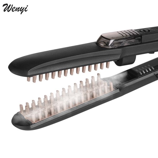 

professional steam hair comb hair fast straightener comb spray vapor styling tools, Black
