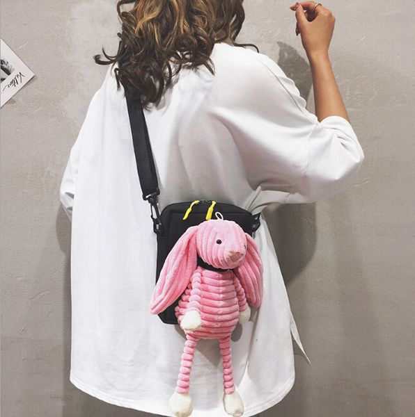 

japanese and korean cartoon with doll 2019 new summer soft sister bag cute cute doll girl student bag tide