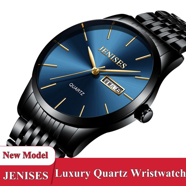 

luxury steel brand men's watch 2018 black clock relogio fashion business quartz watch masculino watches men classic jenises male ho uxf, Slivery;brown