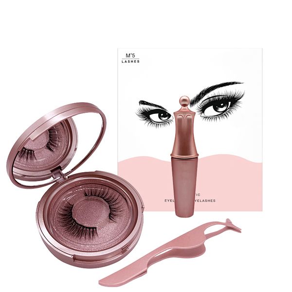 

New magnetic liquid eyeliner magnetic fal e eyela he tweezer et waterproof long la ting eyeliner fal e eyela he
