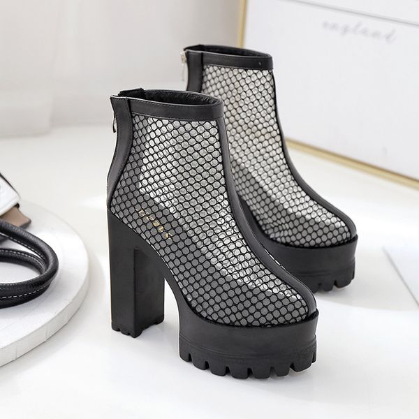 

2020 sandals block heels espadrilles platform comfort shoes for women suit female beige lace denim women's sale chunky high, Black