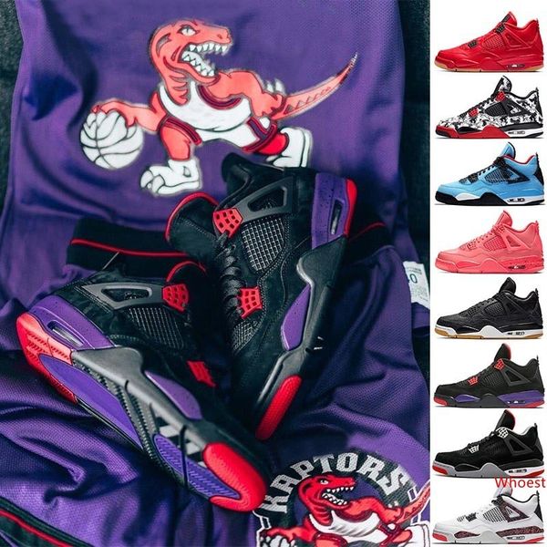 

4s raptors black purple basketball shoes for men women fire red singles day bulls toro bravo royalty pure money sports designer shoes 36-47