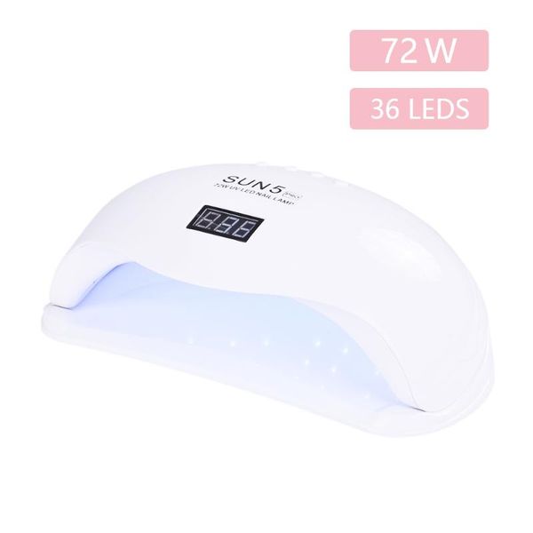

nail dryers sun5 pro 72w dryer uv led polish curing lamp potherapy machine baking sensor manicure sun light lcd display