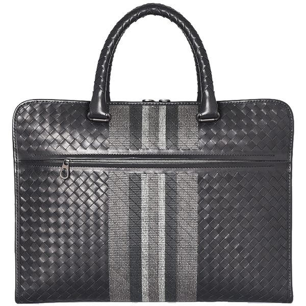 

men's briefcase office business male bag handbag macbook air pro 13 14 case computer bags briefcase men woven leather