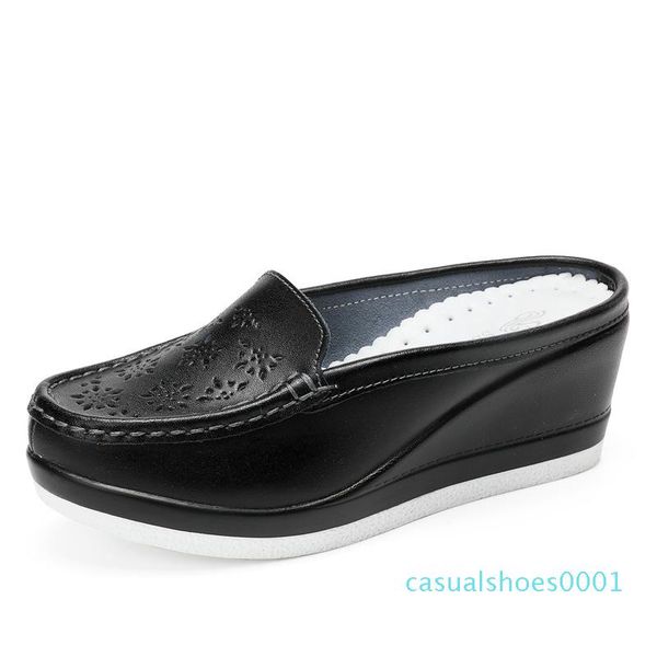 

2020 summer woman shoes platform slippers wedge flip flops women high heel slippers for women casual sandals female shoe ac01, Black