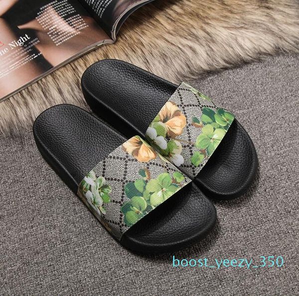 

men women sandals designer shoes luxury slide summer fashion wide flat slippery sandals slipper flip flop size 35-46 with box b35, Black