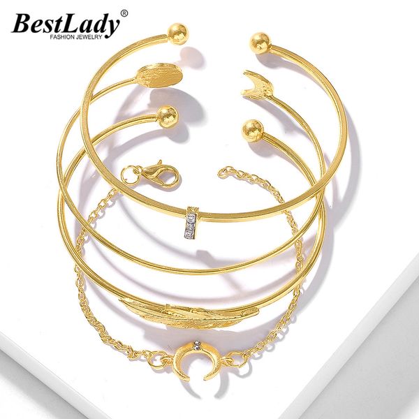 

lady gold color heart charm bracelets jewelry girls cute gifts bohemian metal bangle bracelet women wedding accessories, Golden;silver