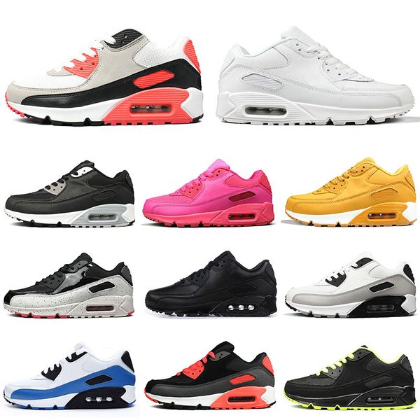 

новые классические желтый 90 черный белый моды красные кроссовки для мужчин zapatos кроссовки мужчины женщины бег спортивный тренер спортивн, White;red