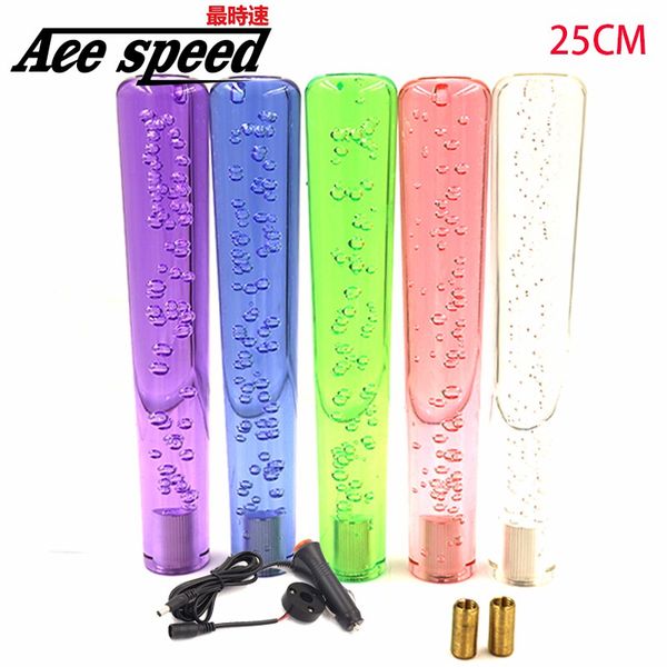 

car jdm shift knob universal for auto manual stick 25cm gear shifter crystal bubble red blue green purple transparent