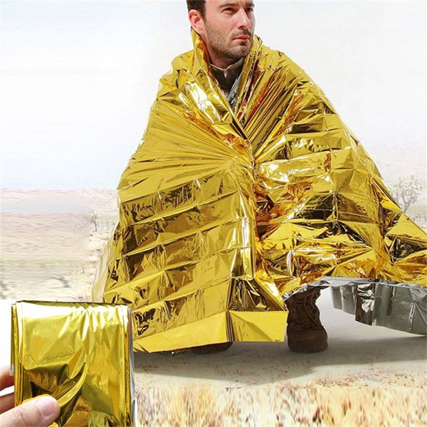 

outdoor emergency solar blanket survival safety insulating mylar thermal heat insulation blanket