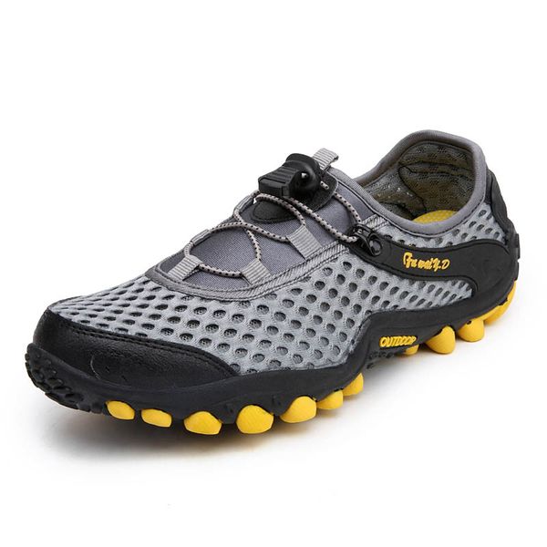 

zhjlut men's aqua shoes women air mesh summer hiking trekking sneakers breathable anti-skid outdoor water upstream shoes
