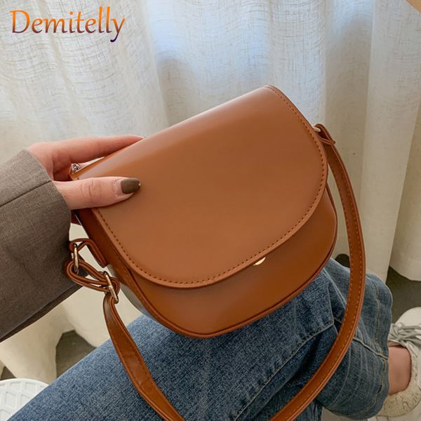 

mini saddle crossbody bags for women bolsa feminina pu leather vintage small women's handbag shoulder bag brown sac main femme