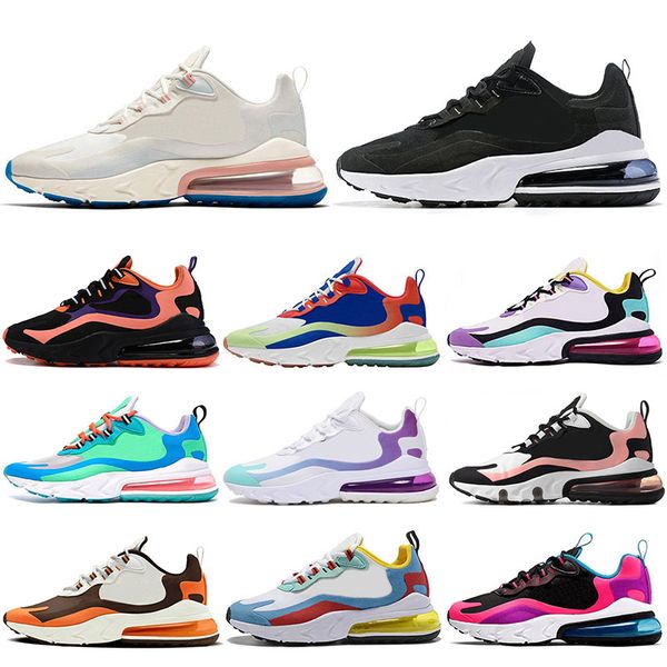 

2020 react women men running shoes light beige chalk black orange trainers athletic dusk purple sports sneakers size 36-45