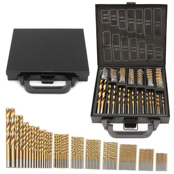 

99pcs twist drill bits hss titanium coated twist drill bit for harder metals electric plastic metal hole grooving