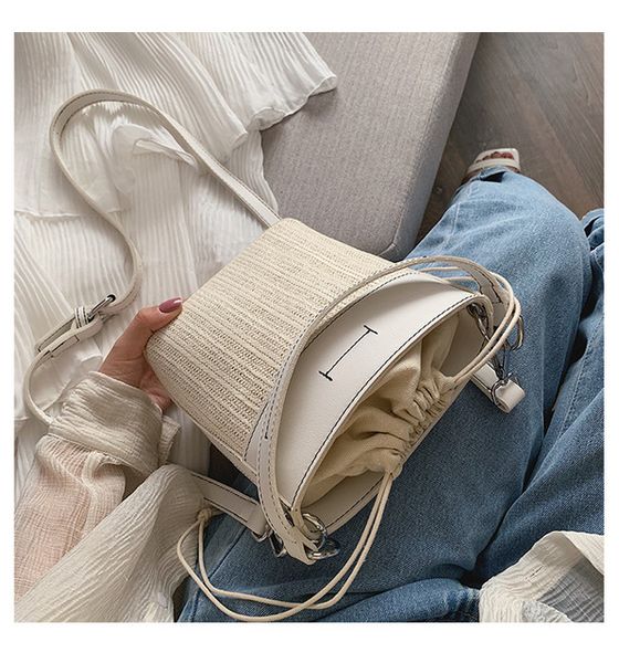 

2020 designer handbags messenger woven bag new fashion portable luxury bucket bag tide designer shoulder straw bag