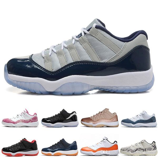 

low georgetown 11 11s men basketball shoes universe sneakeskin light bone navy gum blue rose gold mens women sports sneakers us 5.5-13