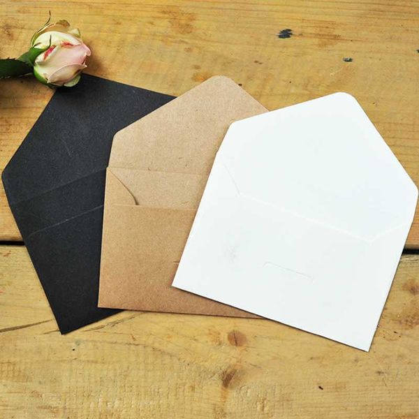 

50 pcs/set creative black white craft paper envelopes vintage european style envelope for card scrapbooking stationery gift