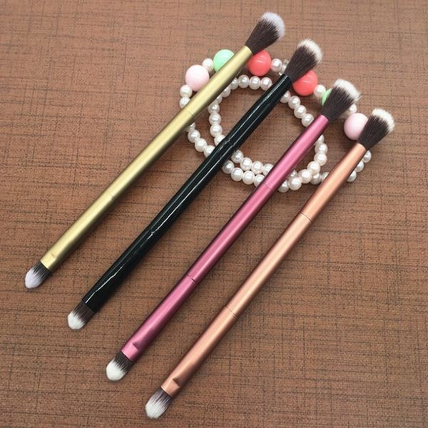 

wholesale single double-ended aluminium tube eye brush eye shadow brushes professional cosmetic make up brush tools