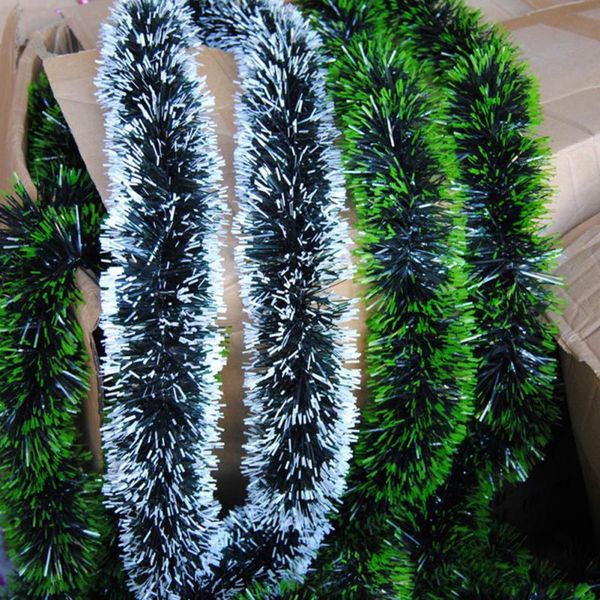 

200cm christmas tree ornaments colorful christmas decoration bar ribbon garland white dark green cane tinsel party supplies