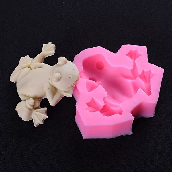 

cute frog shaped silicone fondant molds diy soap form chocolate mold 3d animal shape cake decorating moulds baking tools