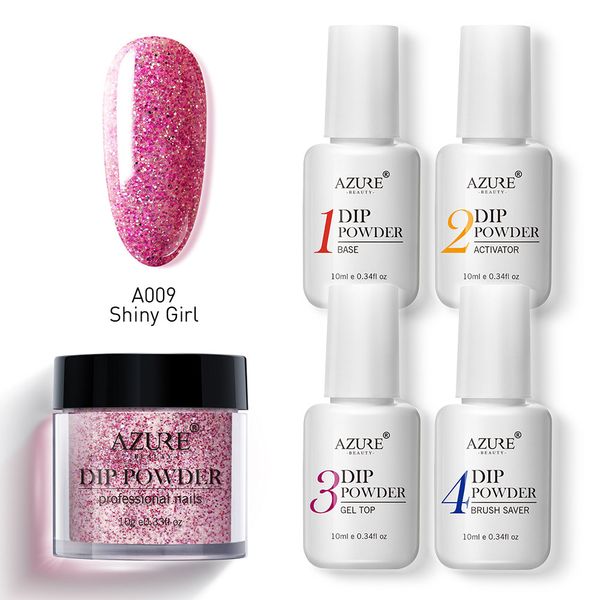 

modelones 5pcs/lot shiny pink nail powder base nail coat set glitter decorations dipping powder art pigment dust kits, Silver;gold