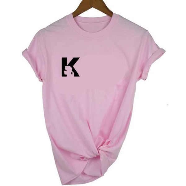 

karl designer printed womens tshirts lagerfeld o-neck short sleeve womens summer ladies rip casual tees, White