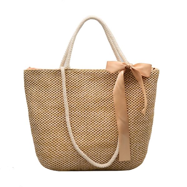 

womens bow belt large capacity wild handbag shoulder bag summer style girls braided bow solid color hangbags women bag 2019