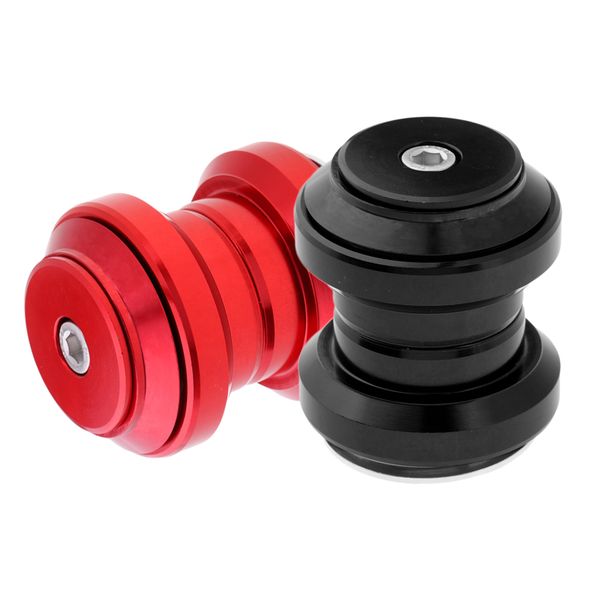

2x mountain bike sealed bearing fixed gear headset cap 34mm black+red