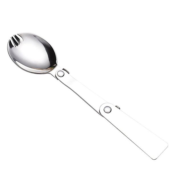 

folding fork spoon portable tableware outdoor camping tableware stainless steel fork spoon folding