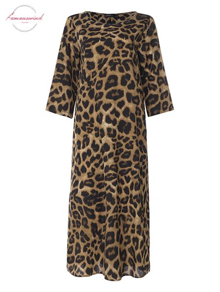 

women maxi long dress 2020 plus size fashion ankle length leopard print casual beach party dress loose vintage holiday vestidos s 5xl, Black;gray