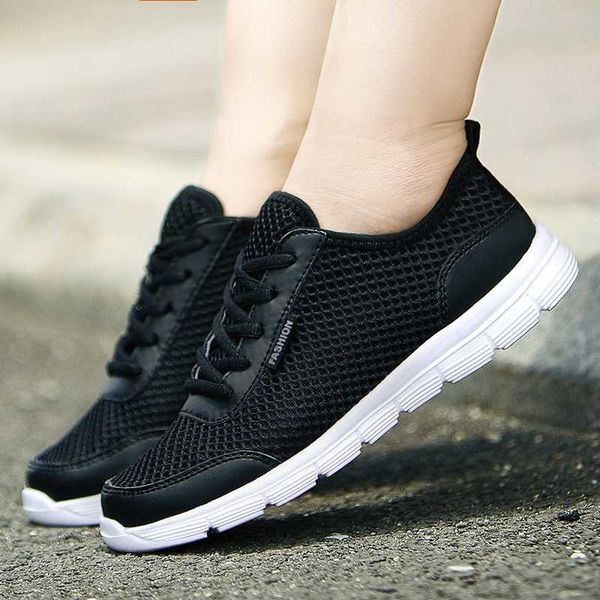

summer women shoes men casual shoes lightweight comfortable breathable couple walking sneakers feminino zapatos size35-48, Black