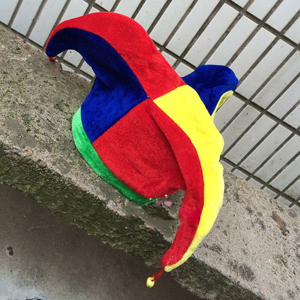 

multi-colored party cap supplies clown halloween hat decoration show headdress funny costume performing carnival cosplay