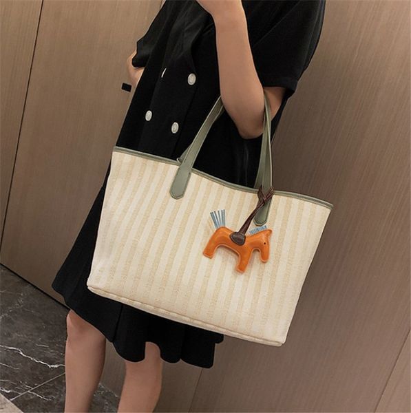

fashion color contrast braid hand bill lading shoulder bag versatile large capacity ph-cfy20060414