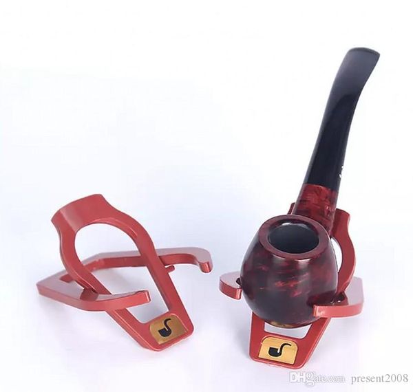 New alta qualidade Tubulação de fumo da cremalheira Plastic Folding tubulação de Stand Holder cachimbo de exibição Titular Acessórios fumadores