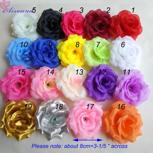 

16pcs 8cm handmade artificial silk rose flowers head diy craft supplies fake flower supplies wedding decoration flower rose