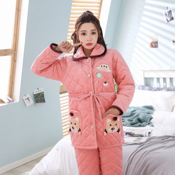 

winter layers thickening keep warm pregnant woman woman high archives crystal cotton long fund cartoon furnishing serve suit, White