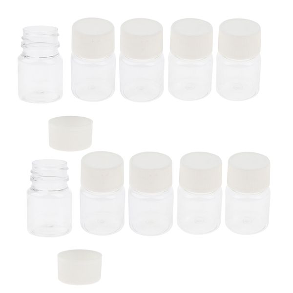 

10 pcs mini lab bottle sample bottle cosmetic makeup jar container 15ml 30ml