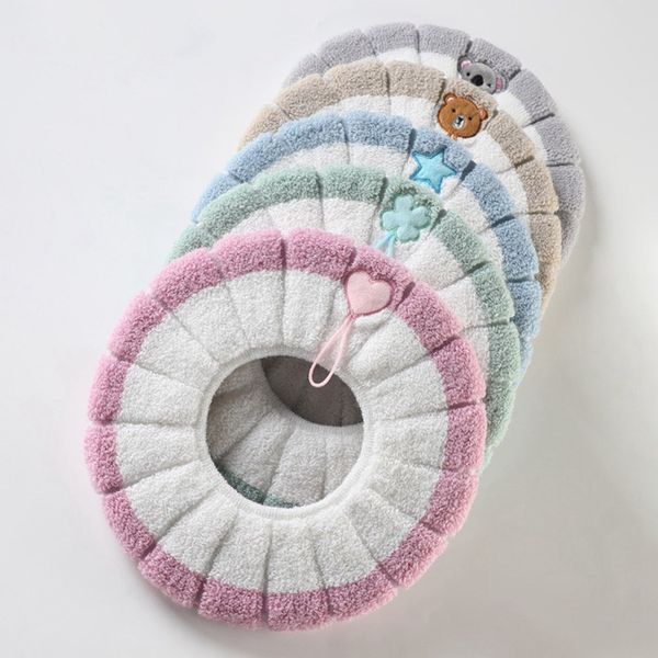 

winter comfortable soft heated washable toilet seat mat set bathroom accessories for home decor closestool mat
